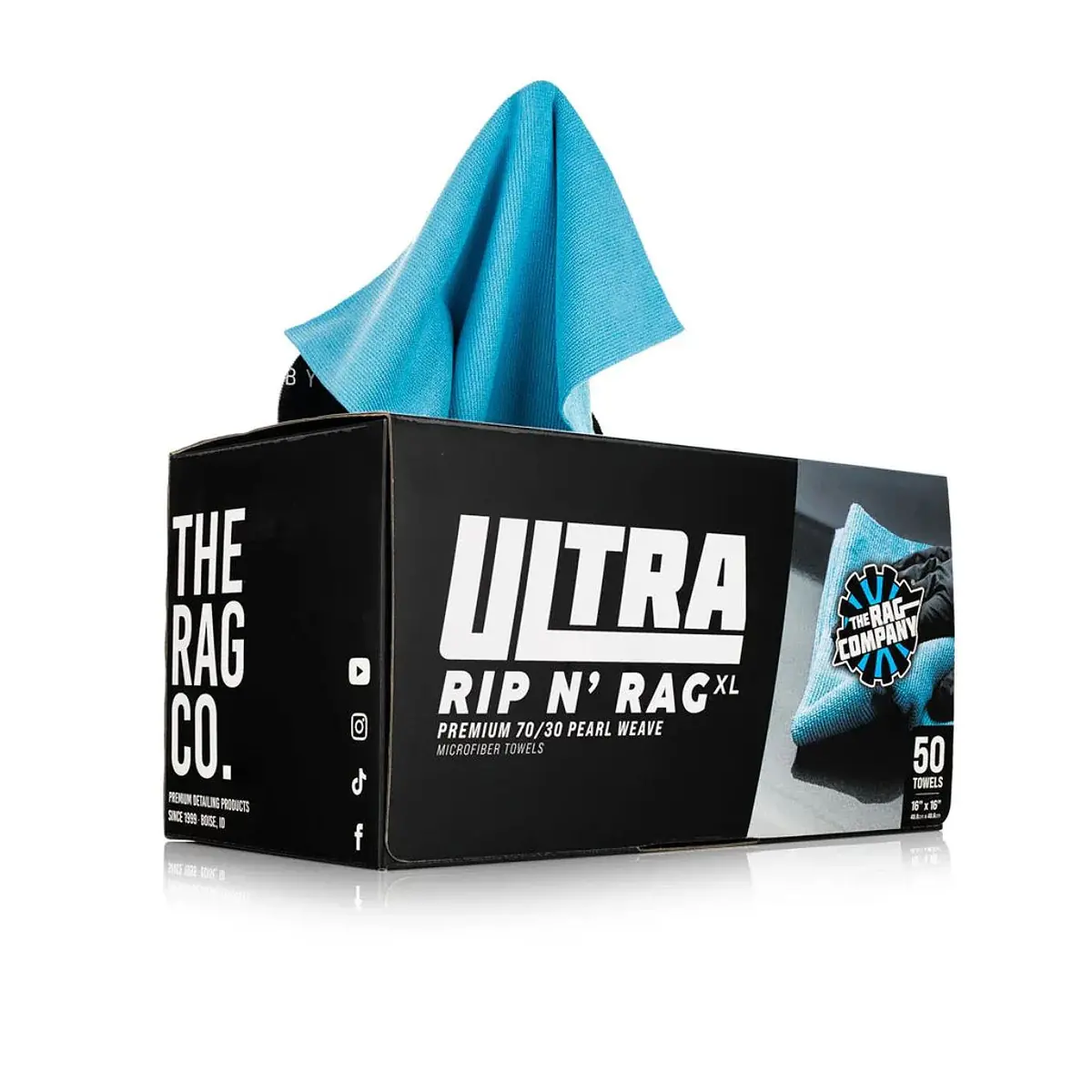 The Rag Company Ultra Rip N' Rag Xl Multipurpose Microfiber Towels 40X40 1