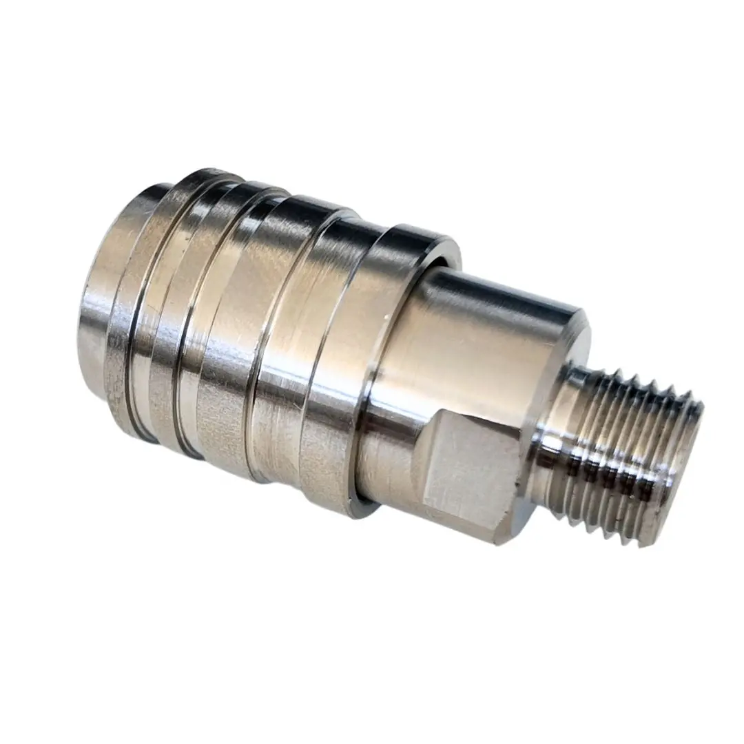 Cleanskin 1/4 (M) Bsp To 1/4 (F) Auto Lock Quick Connect Coupler - Cs026 1