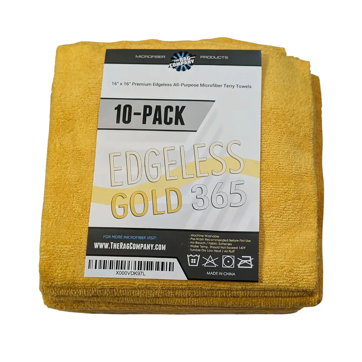 The Rag Company Edgeless 365 Microfiber Towel - Gold/Royal Blue 3