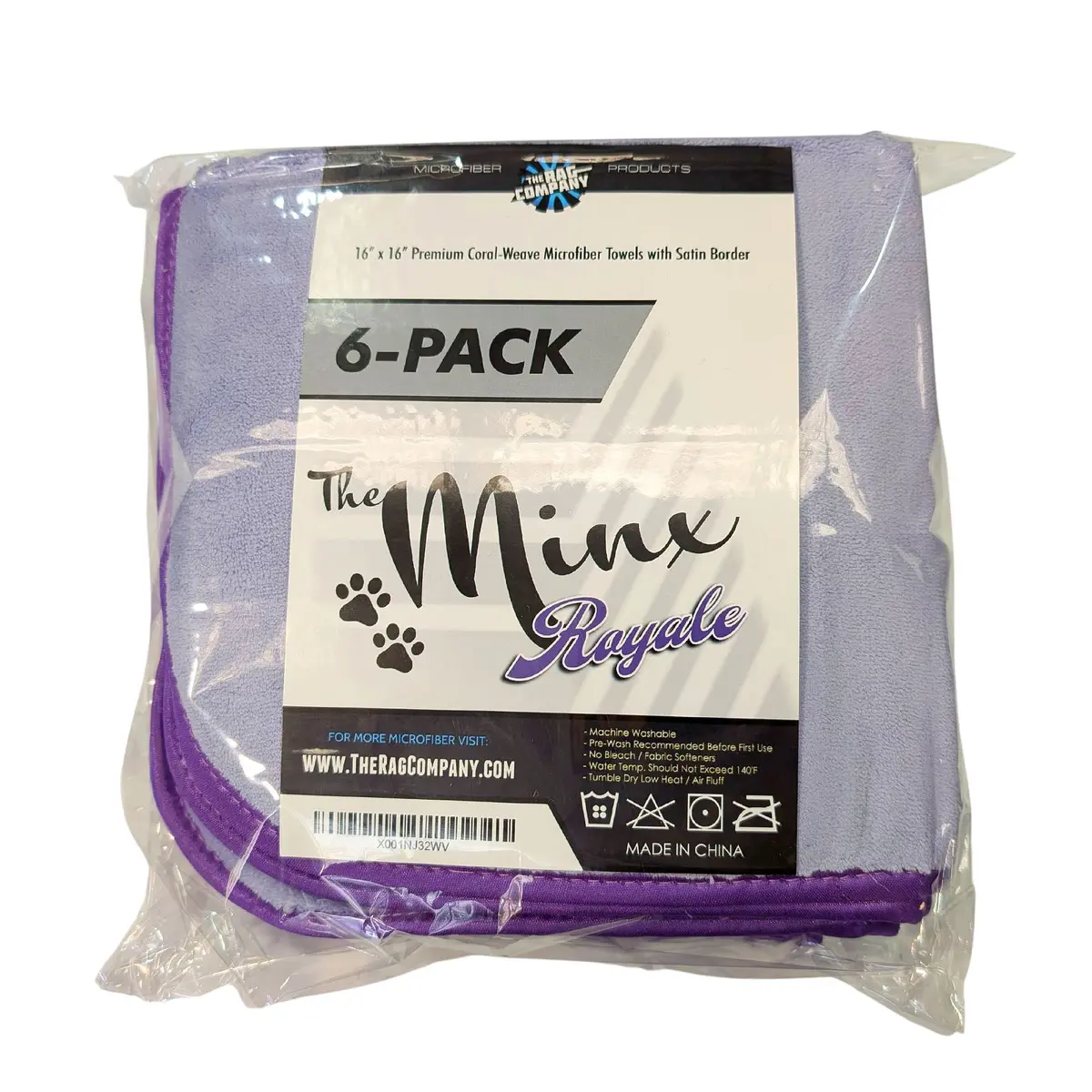 The Rag Company Minx Royale Coral Fleece 70/30 Microfibre Towel 2