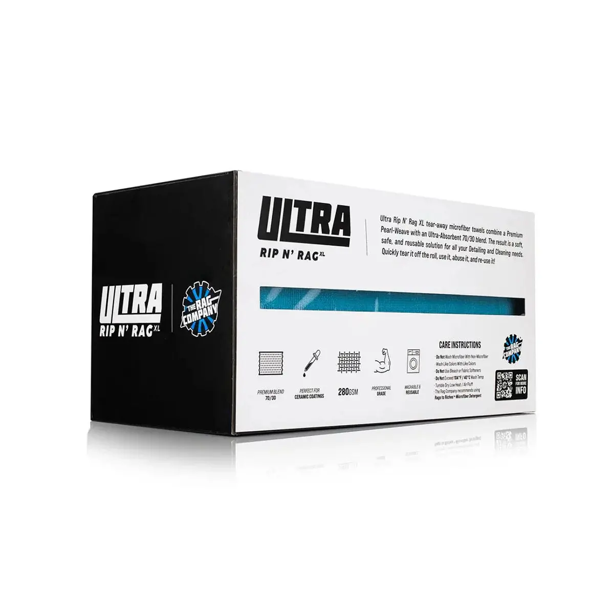 The Rag Company Ultra Rip N' Rag Xl Multipurpose Microfiber Towels 40X40 2
