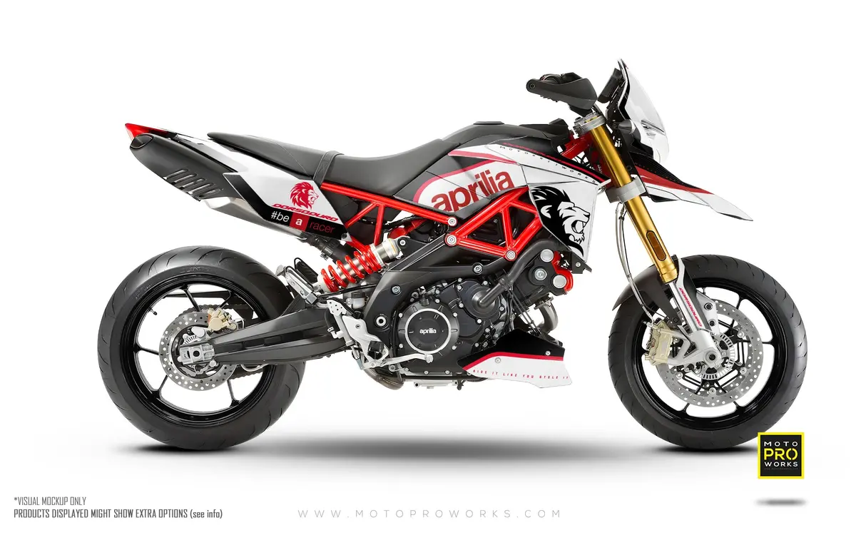 Aprilia Dorsoduro 750 / 900 / 1200 Graphics - "Roar" (Black/White) 1