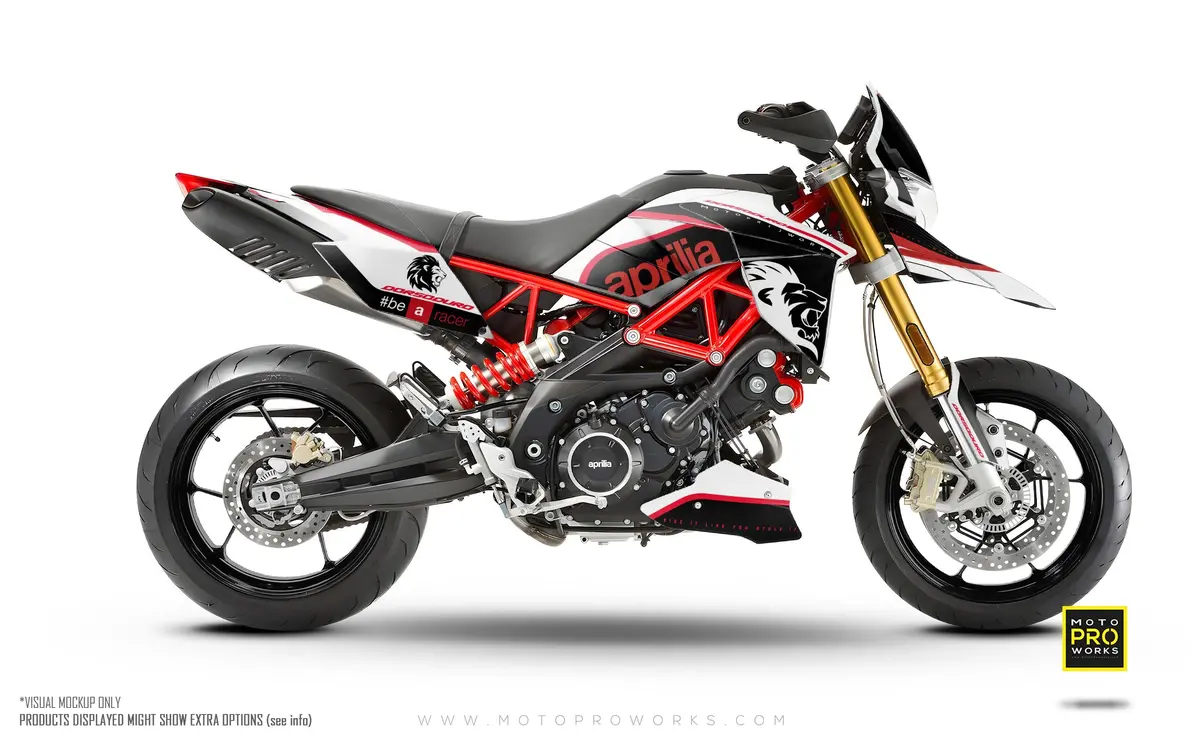 Aprilia Dorsoduro 750 / 900 / 1200 Graphics - "Roar" (White/Black) 1