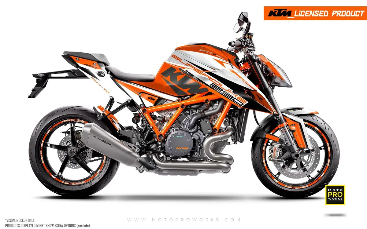 Ktm 1290 Super Duke R 2020-2023 - "Torque" (White/Orange) 1