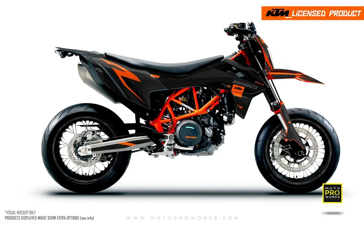 Ktm 690 Smc-R Graphics - "Torque Reloaded" (Black/Orange) 1