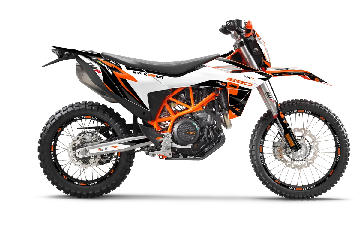 Ktm 690 Enduro R 2026 Graphics - "Torque Reloaded" (White/Black/Orange) 1