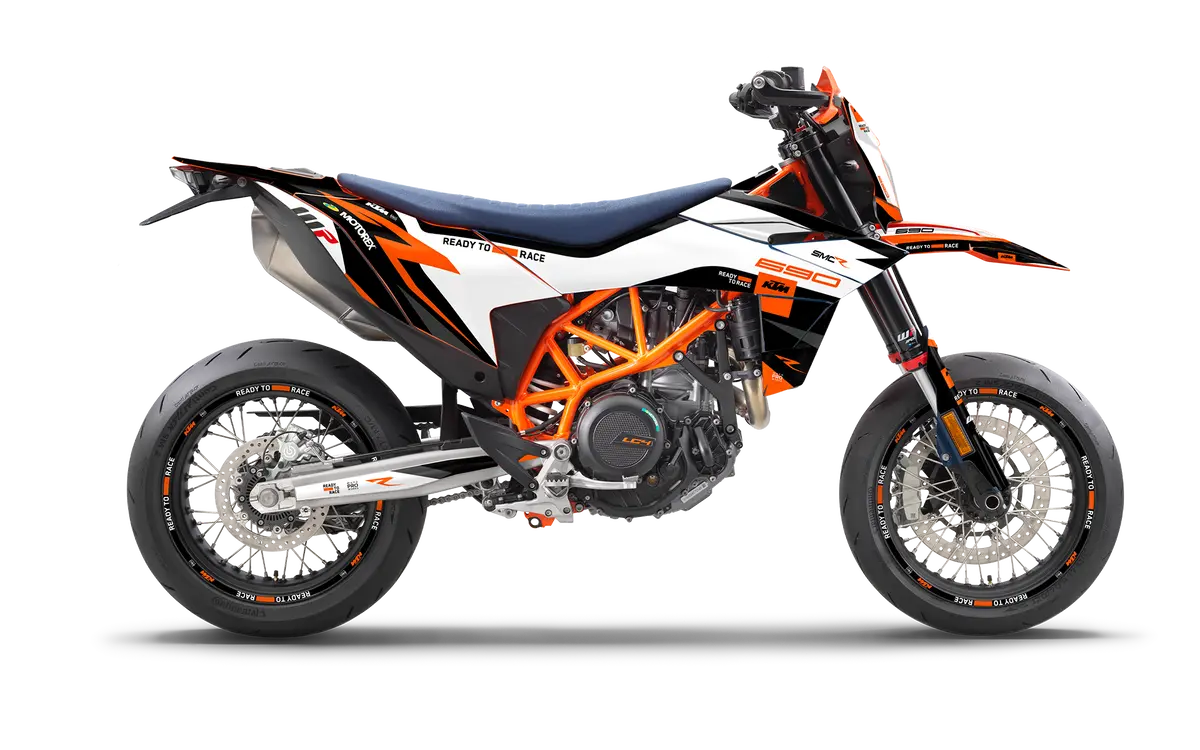 Ktm 690 Smc-R 2026 Graphics - "Torque Reloaded" (White/Black/Orange) 1