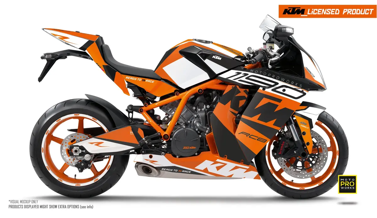 Ktm Rc8 1190 2011-2015 Graphics - "Torque" (White/Orange) 1