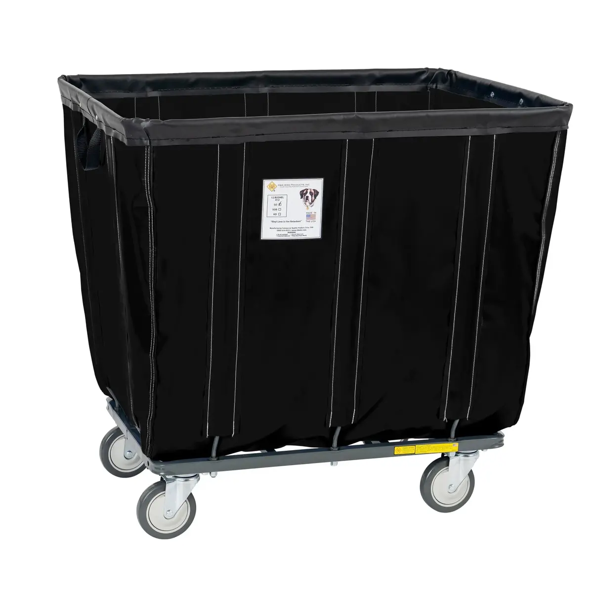 Vinyl Basket Truck With Antimicrobial Liner - 14 Bushel 13