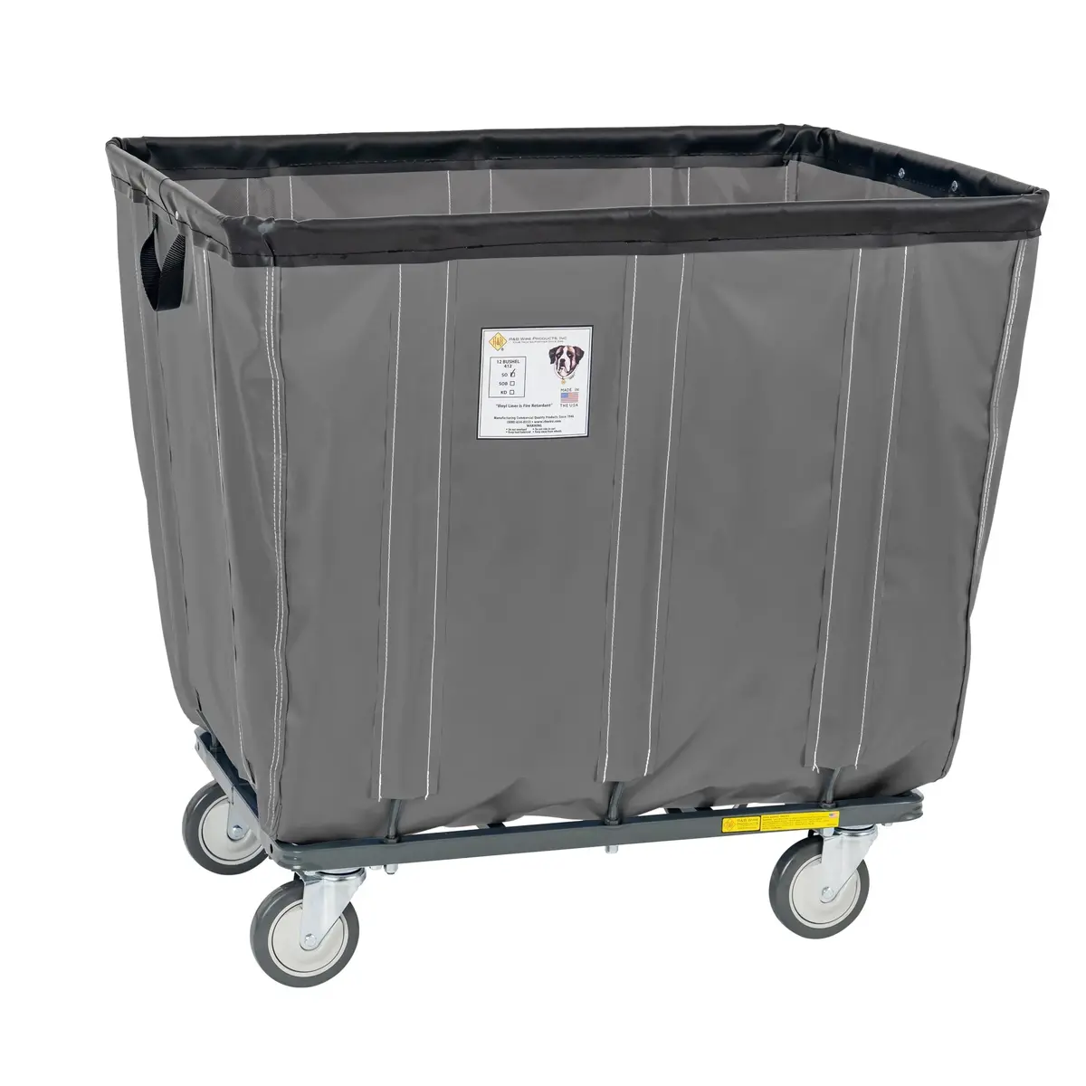 Vinyl Basket Truck With Antimicrobial Liner - 18 Bushel 9