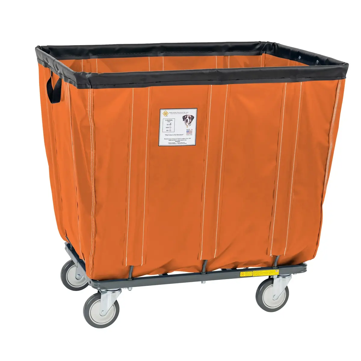 Vinyl Basket Truck With Antimicrobial Liner - 14 Bushel 6