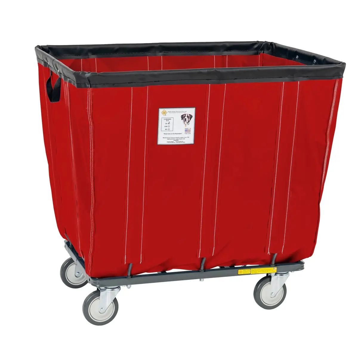 Vinyl Basket Truck With Antimicrobial Liner - 14 Bushel 3