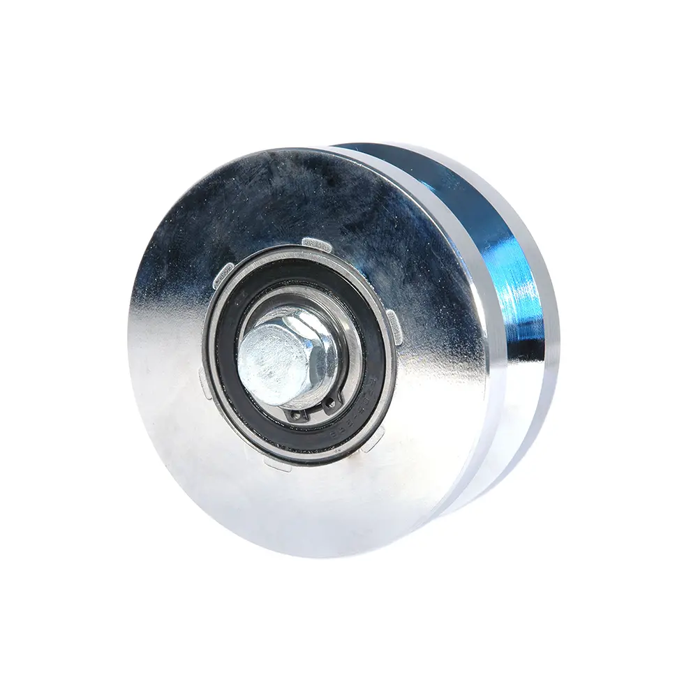 Super Heavy Duty Steel Chrome Plated V-Groove Wheel, 3000 Lbs. Capacity 1
