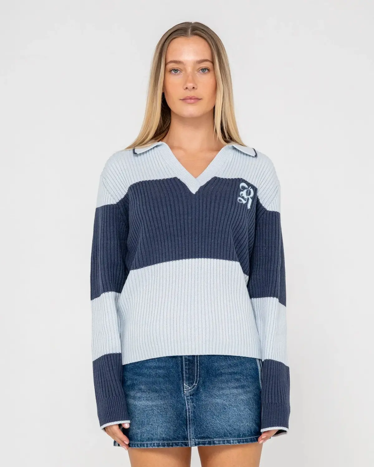 Rusty Try Me Knitted Rugby Top 1
