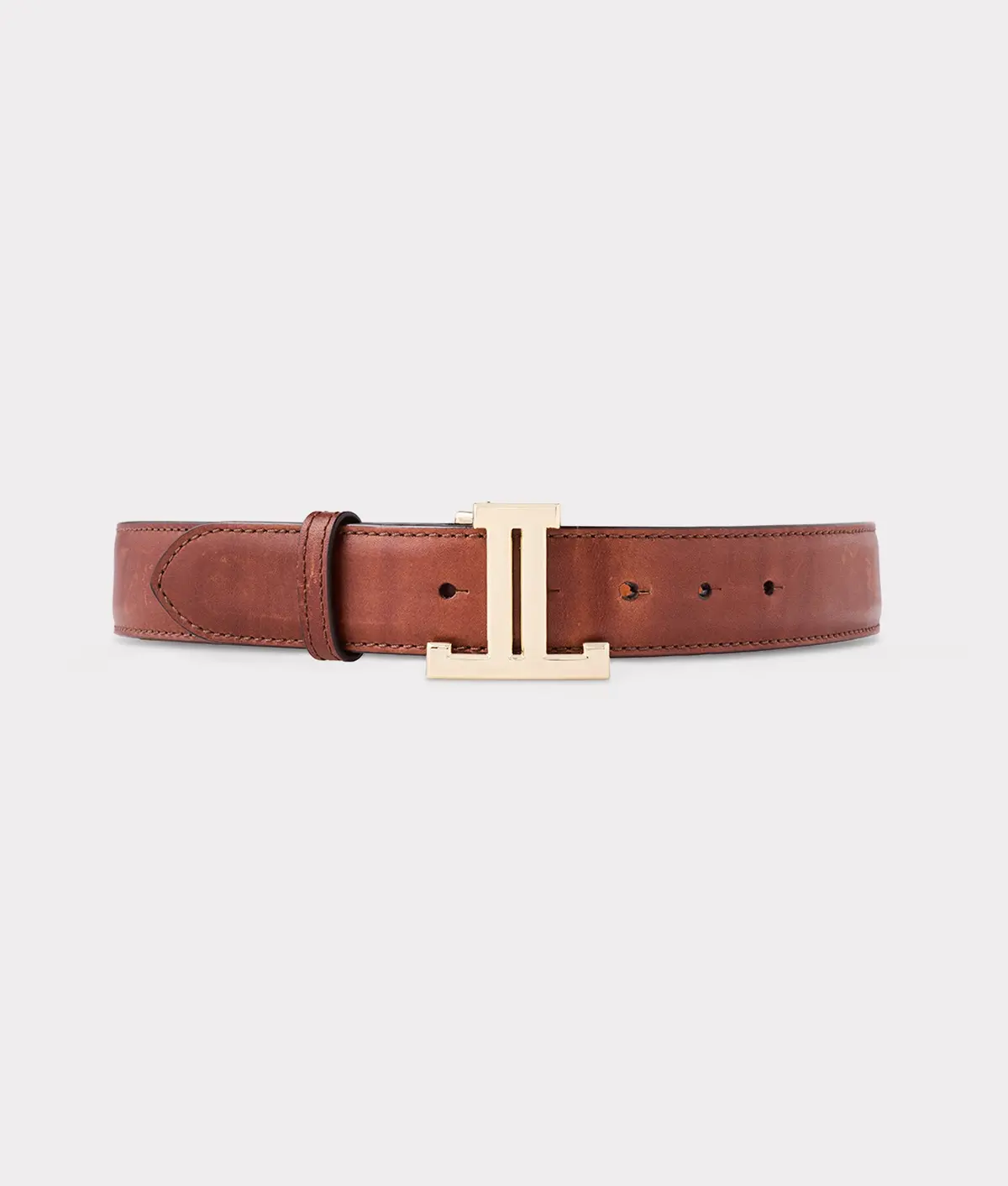 Women's Mirrored L Belt :: Tan 1