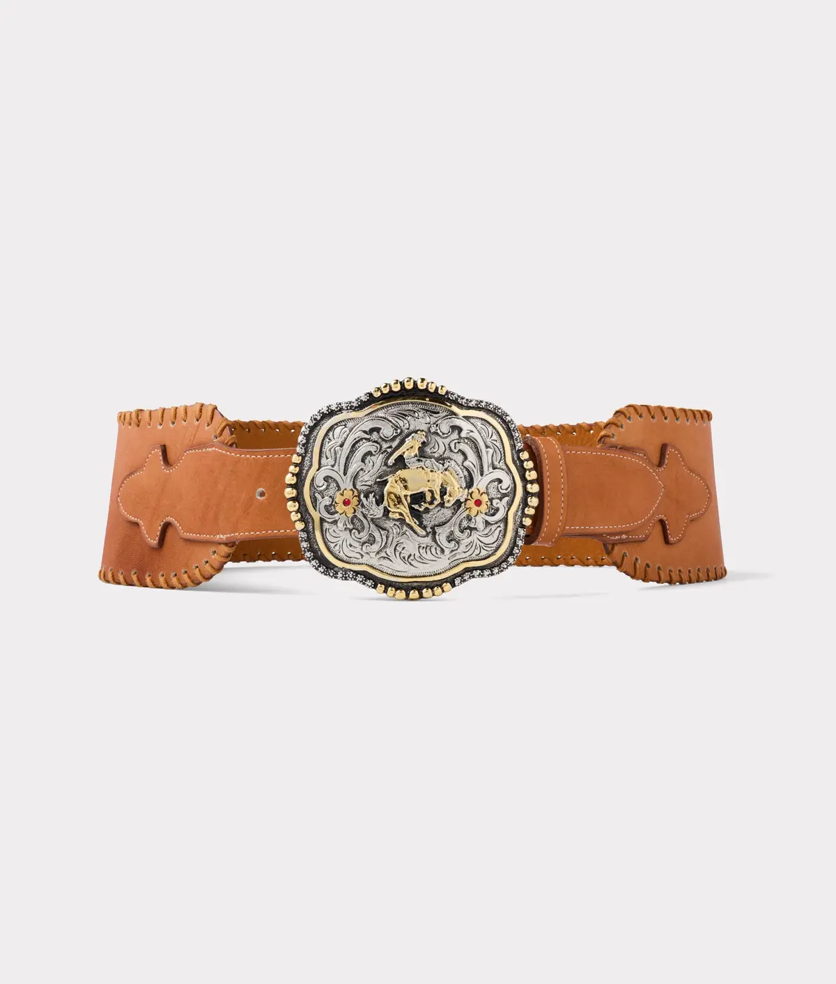 Trophy Buckle Belt :: Light Tan 1