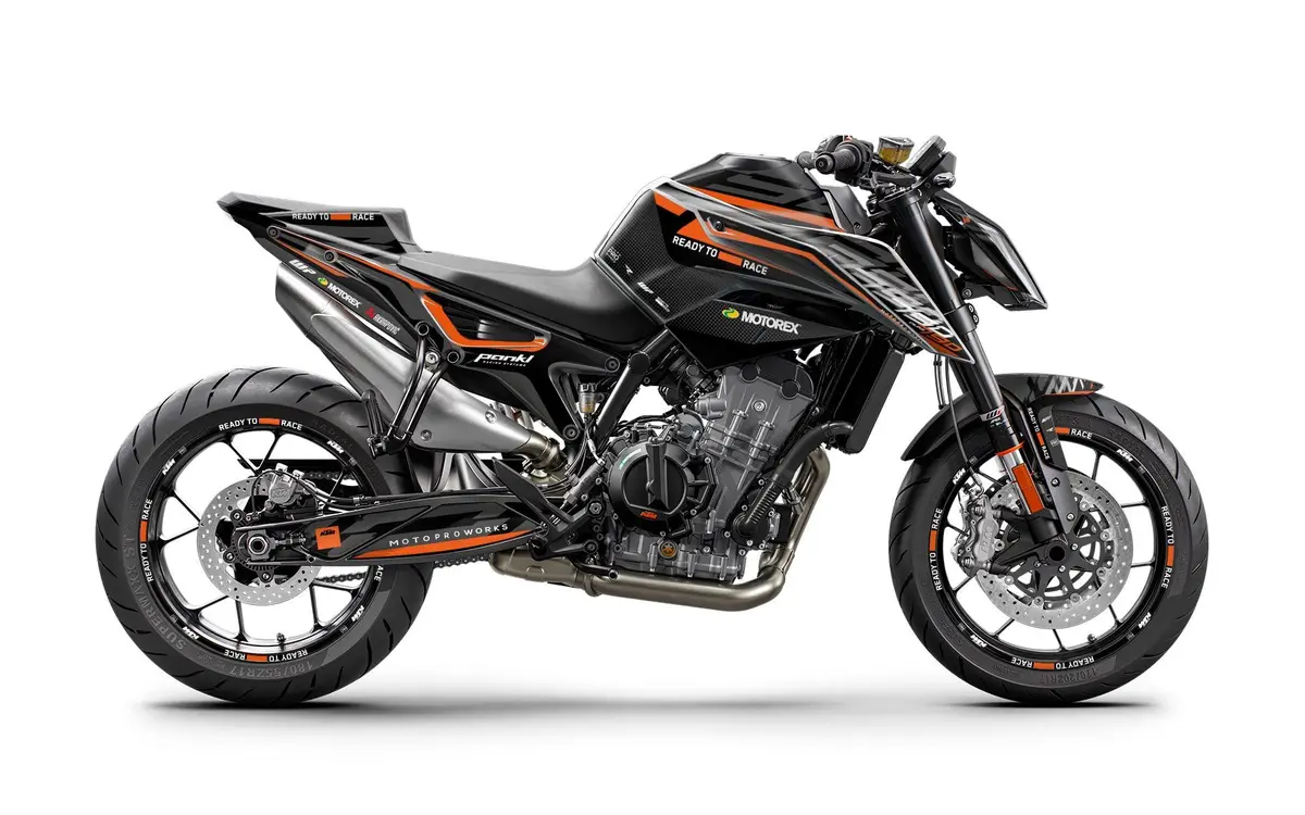 Ktm 790/890 Duke Graphics - "Warp" (Black/Orange) 1