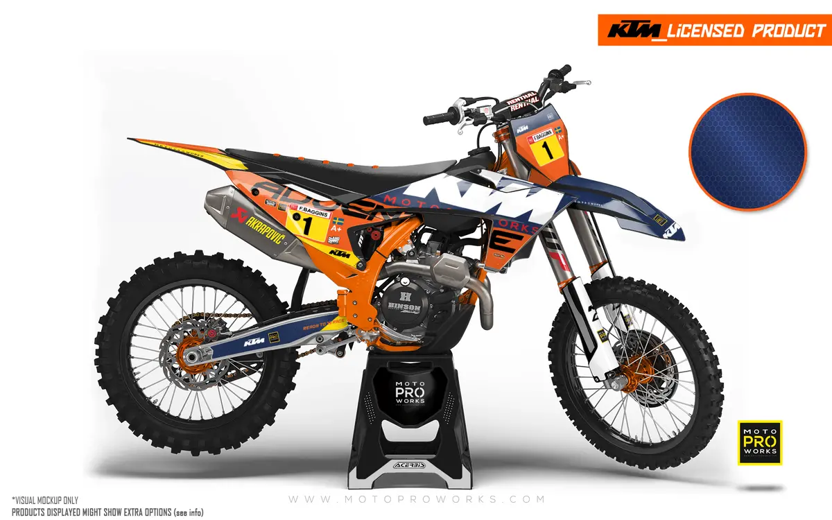 Ktm Xc / Xc-F / Xc-W Graphics - "Waypointer" (Dawn/Honeycomb) 1
