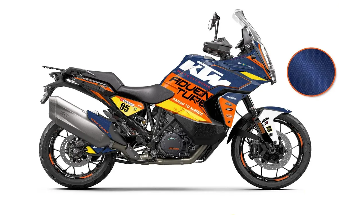 Ktm 1290 Super Adventure 2021-2024 Graphics - "Waypointer" (Dawn/Honeycomb) 1