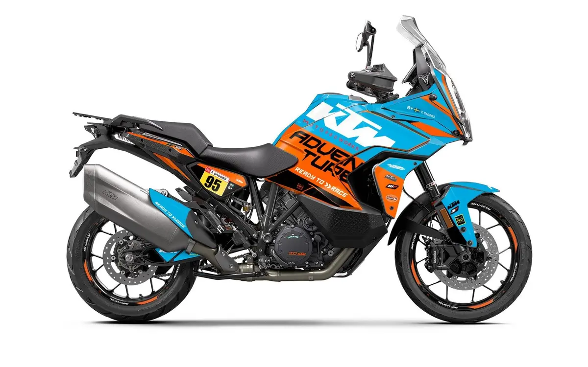 Ktm 1290 Super Adventure 2021-2024 Graphics - "Waypointer" (Ocean) 1