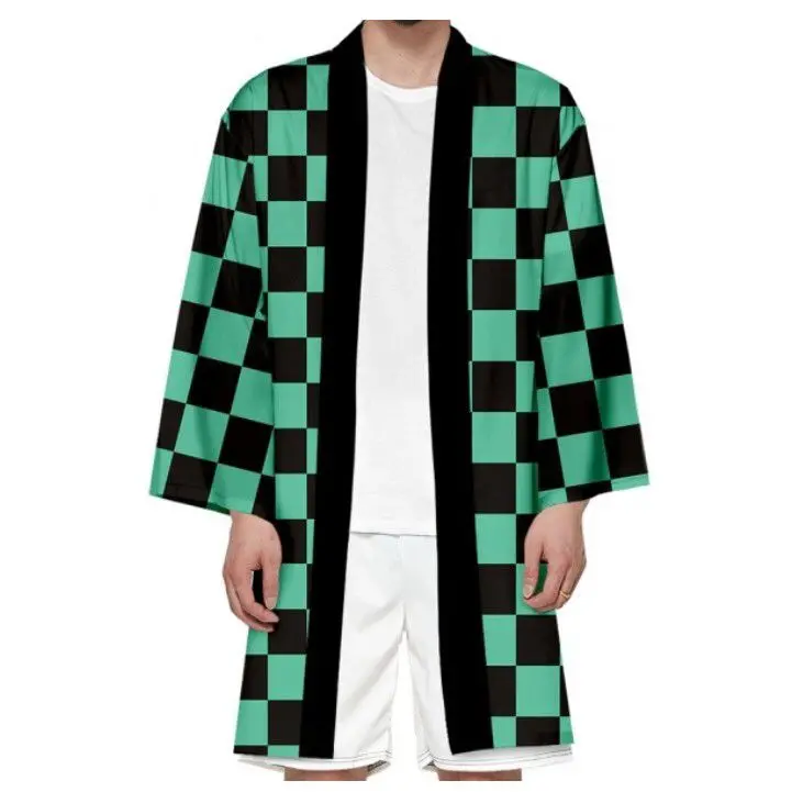 Kimono Comprido Tanjiro - Denon Slayer Cosplay 1