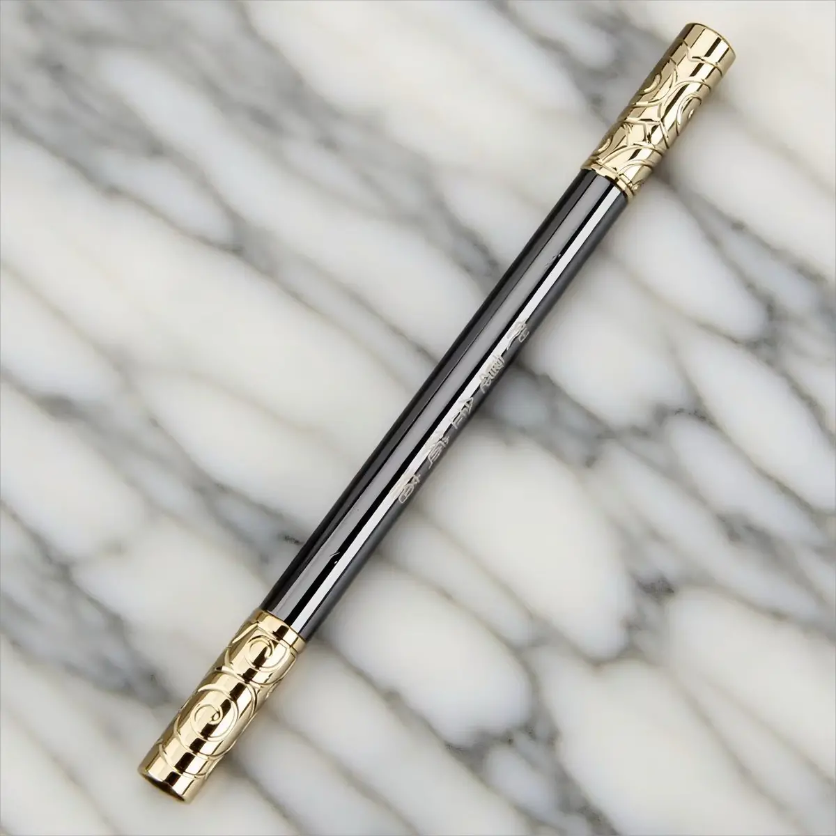 Caneta Esferográficas De Cudgel Dourado Com Caixa Presente 2