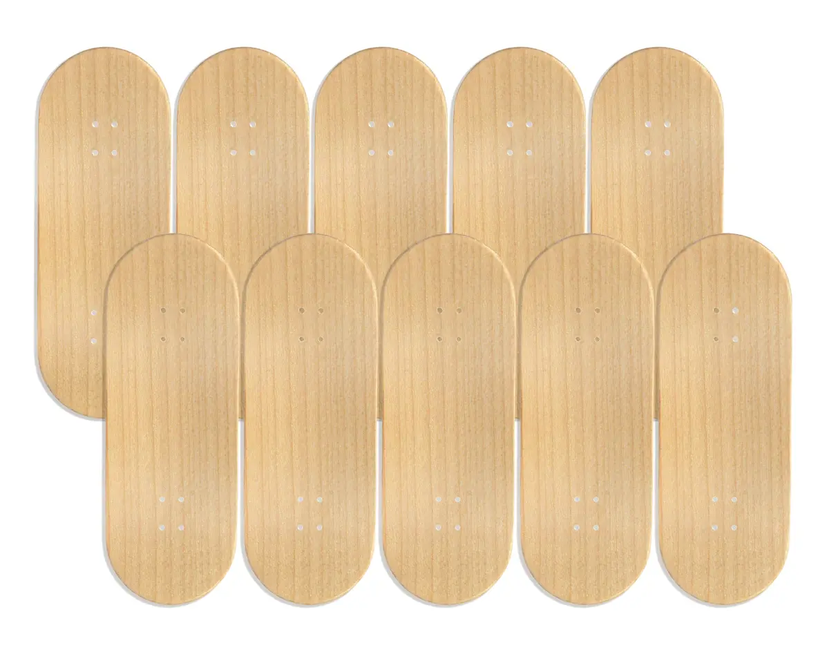 10Pk Maker Series Maple Wooden Fingerboard Deck, "Unbranded" - 34Mm X 97Mm 1