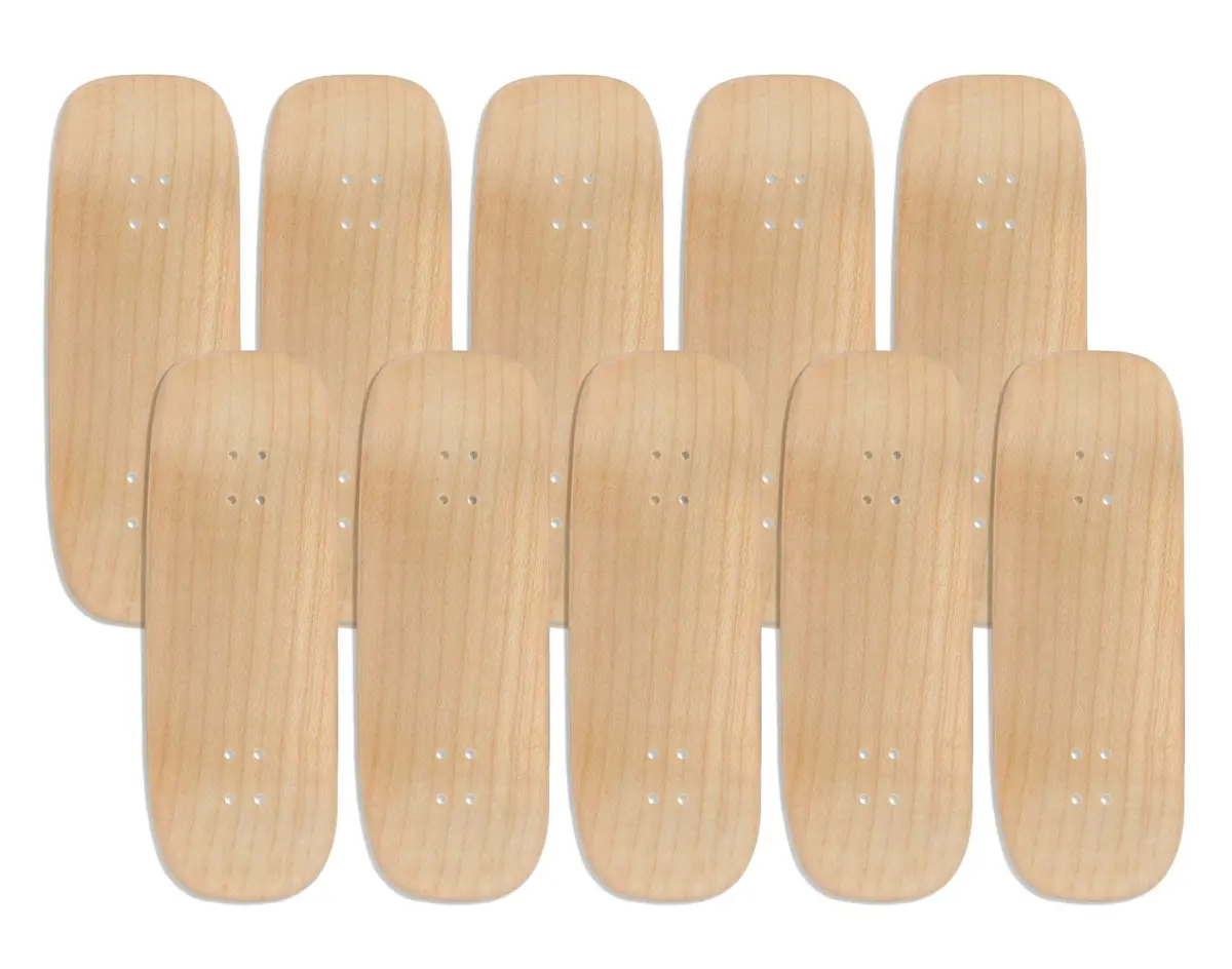 10Pk Maker Series Maple Wooden Boxy Fingerboard Decks, "Unbranded" - 33.5Mm X 100Mm 1