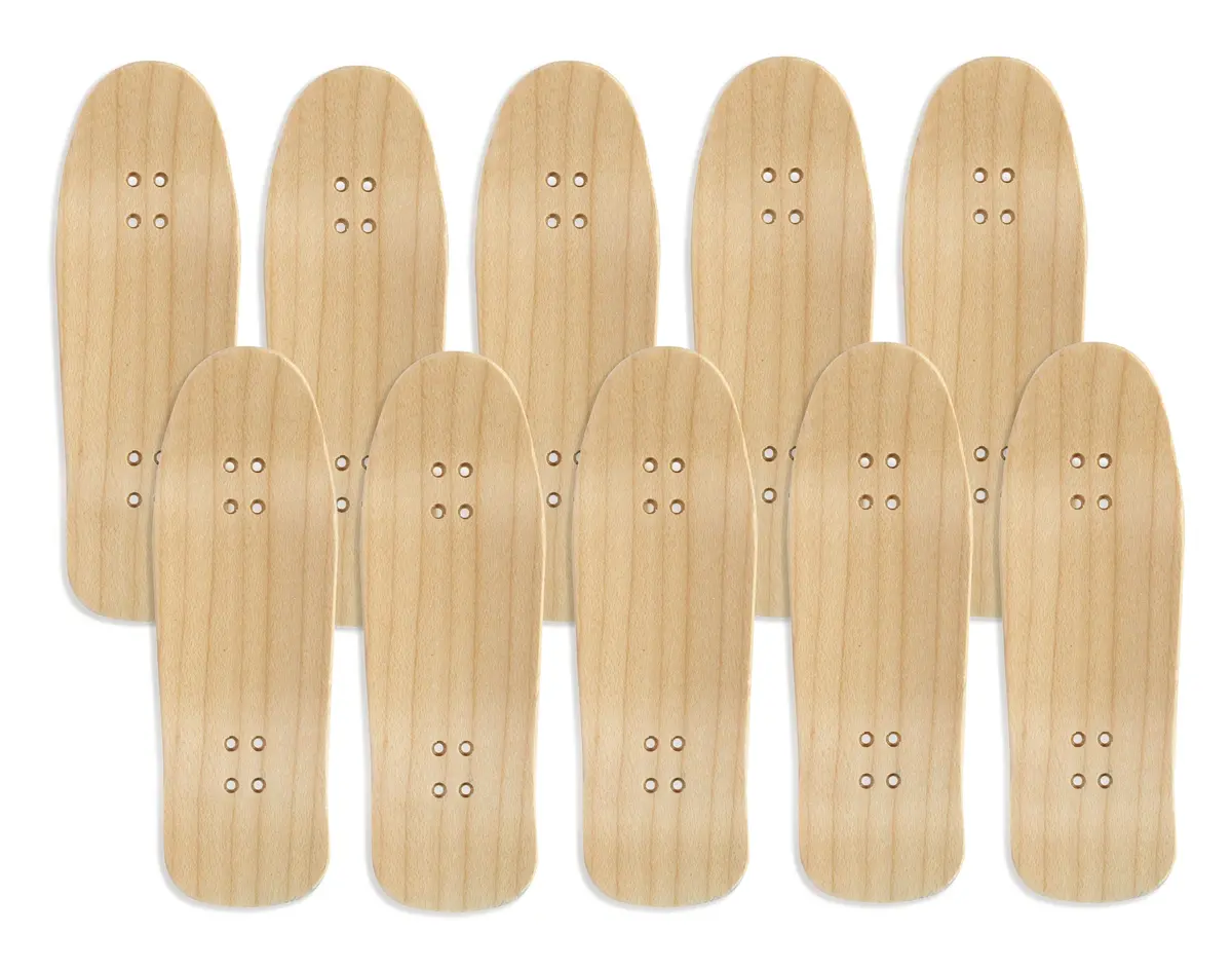 10Pk Maker Series Maple Wooden Carlsbad Cruiser Fingerboard Deck, "Unbranded" - 34Mm X 100Mm 1