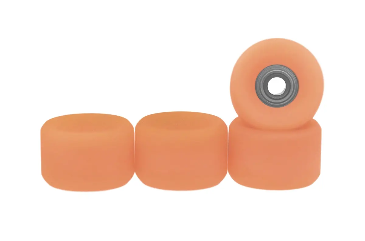 Slim Bowl Fingerboard Wheels - 61D Urethane, Abec-9 Bearings - Coral Reef Colorway 1