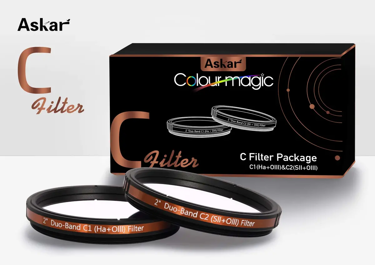 Askar Color Magic C Duo-Band C1 (H-A/O-Iii) And C2 (S-Ii/O-Iii) Filter Set - 2" Mounted 1