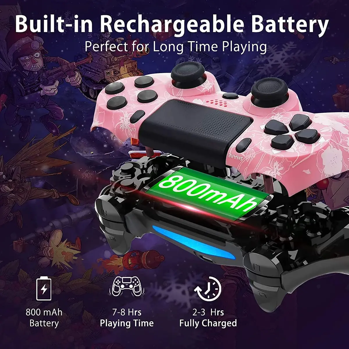 Comando Compativel Tematico Flores Ps4 2