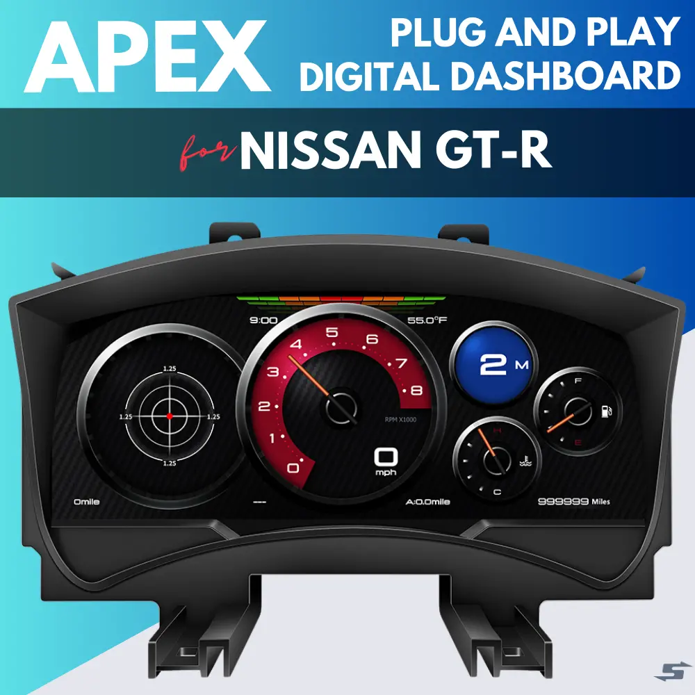 Apex Digital Dashboard Instrument Cluster For Nissan Gt-R 1