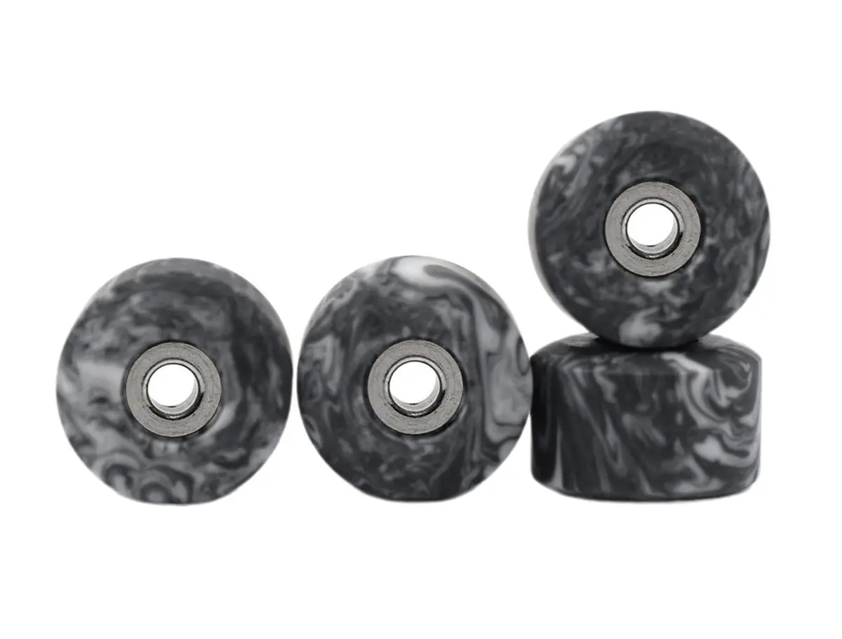 Apex New Street Wheels - 71D Urethane - Ultraspin Bearings - "Grey & White Swirl" 1