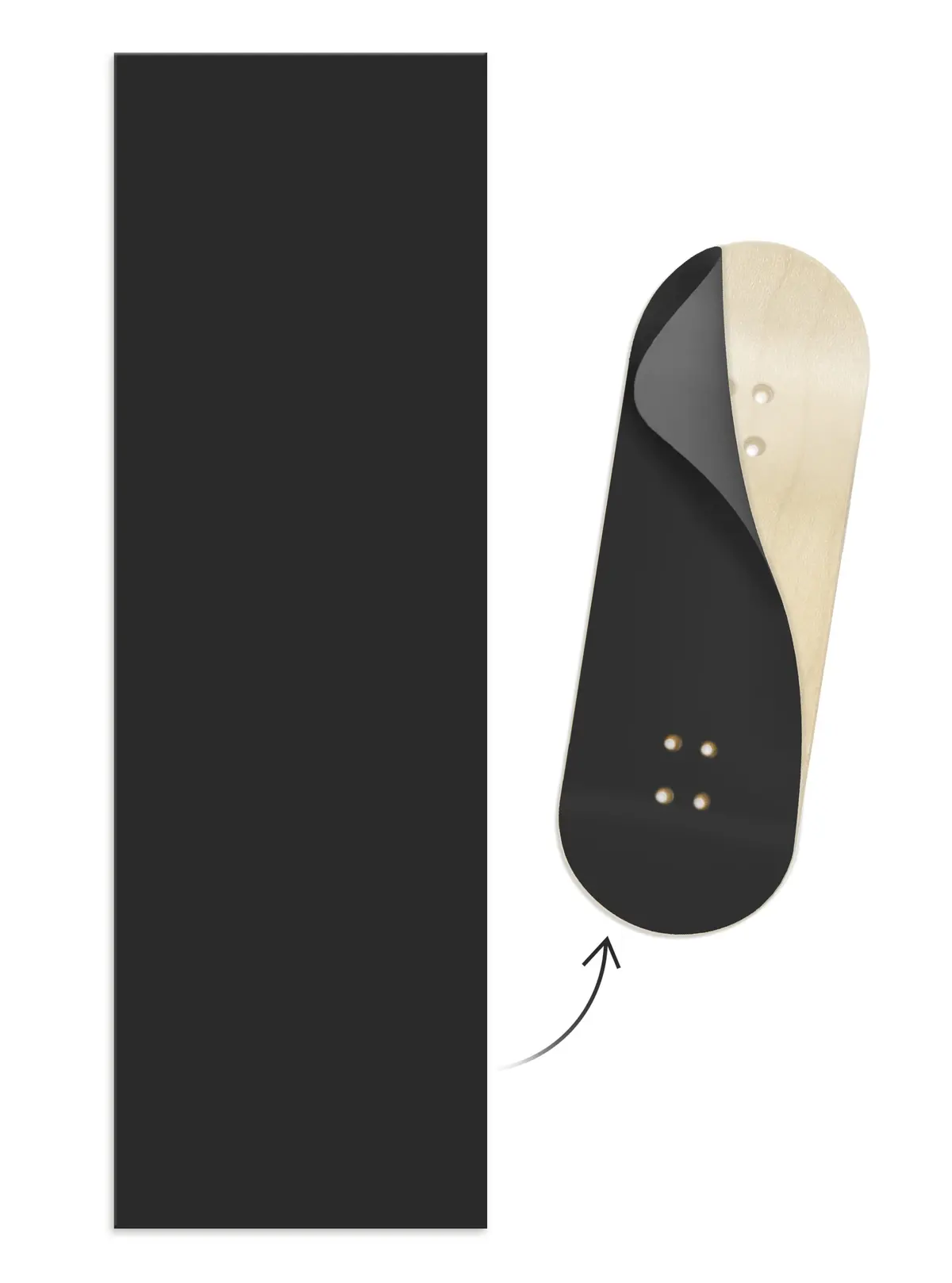 "Black Onyx Colorway" Colorblock Fingerboard Deck Wrap - 35Mm X 110Mm 1