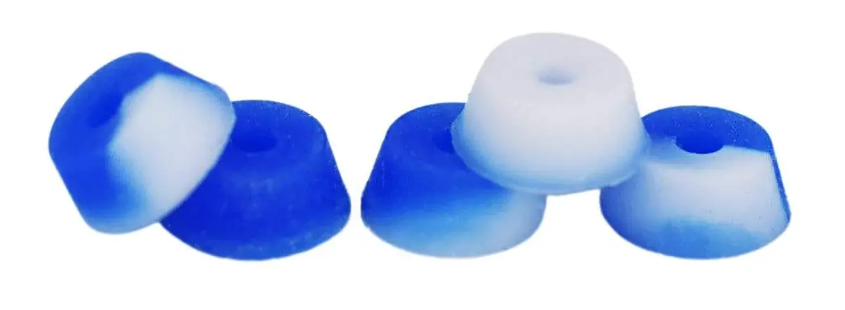 Bubble Bushings Pro Duro Series - Multiple Durometers - Blue And White Swirl 1