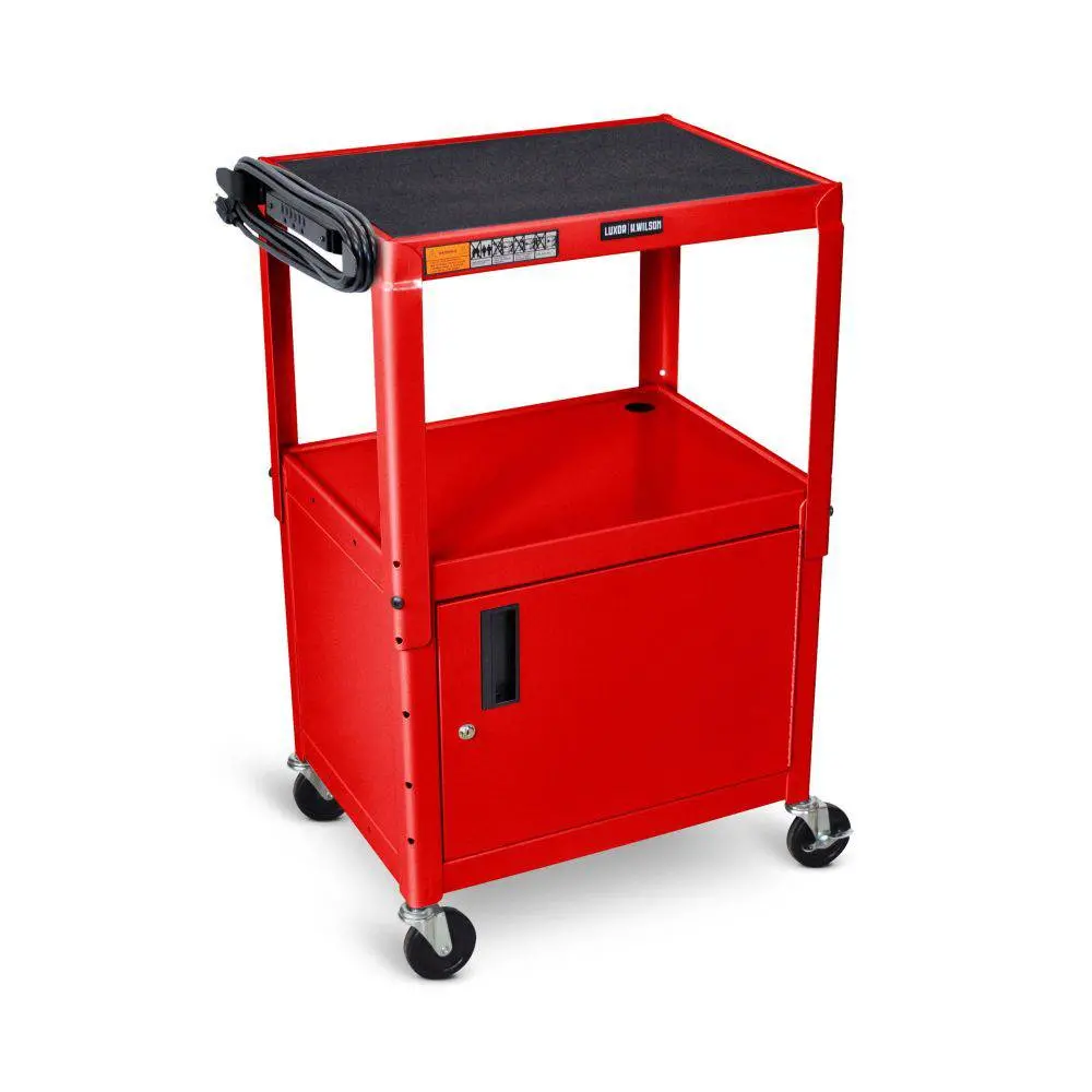 Adjustable Height Steel Av Cart (Cabinet) 3
