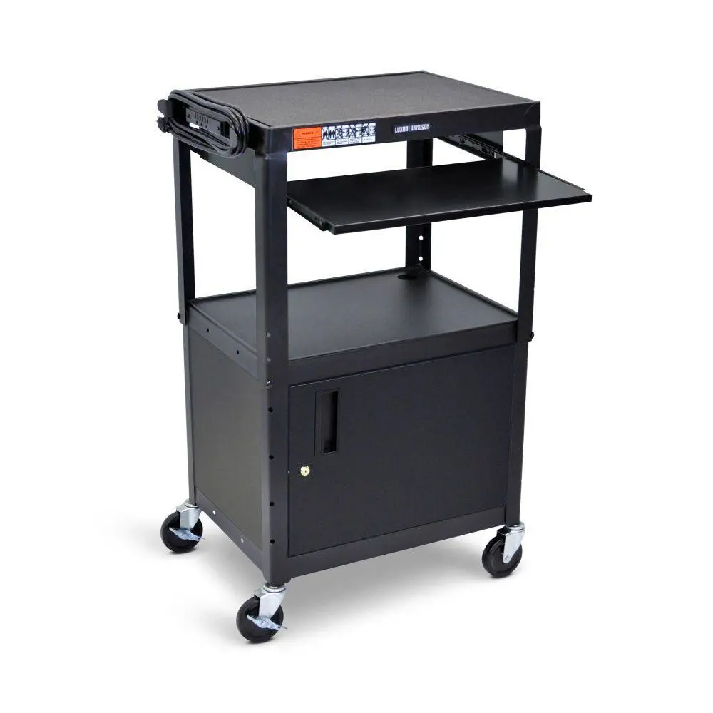 Adjustable Height Steel Av Cart (Cabinet) 3