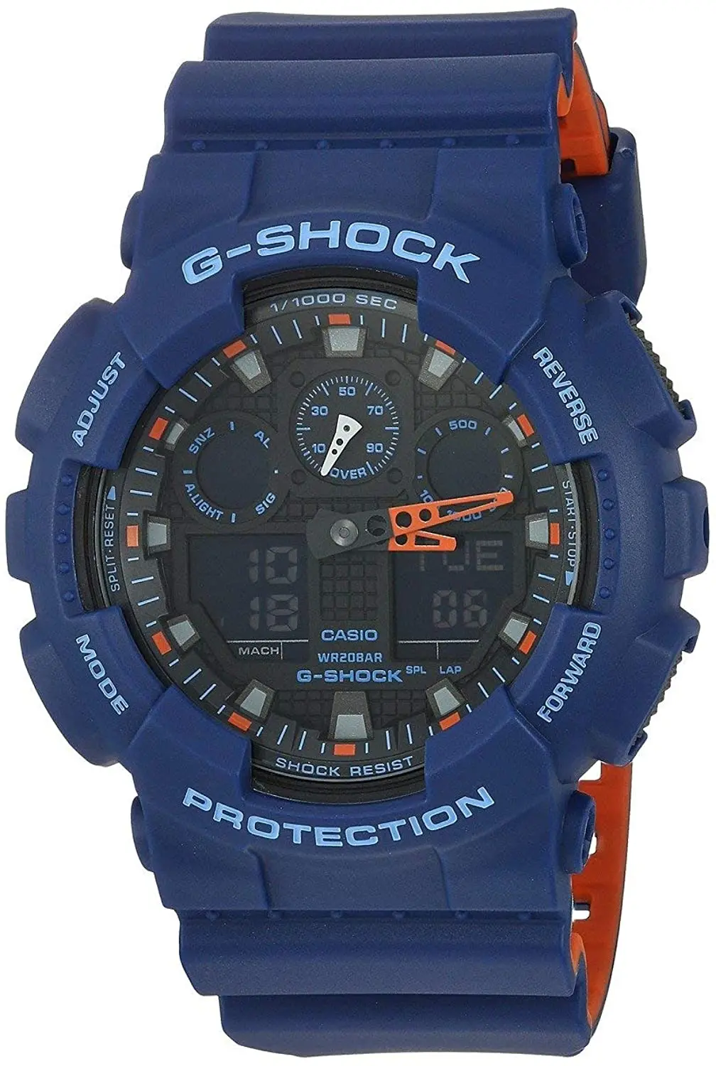 Relógio Casio G Shock Azul Laranja Ga-100L 🇺🇸 - Novo 1