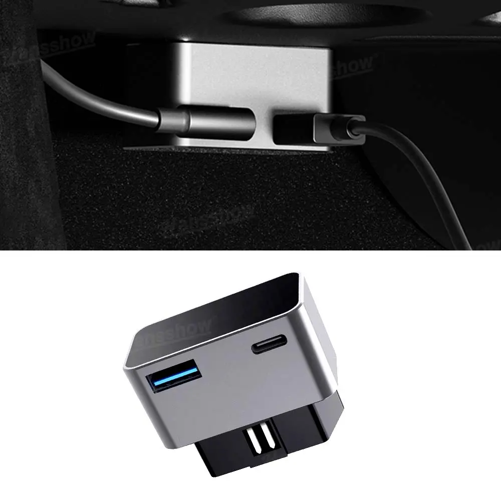 Model Y Juniper Obd Hub Adapter 36W Usb-A & Usb-C Dual Port Fast Charger 1