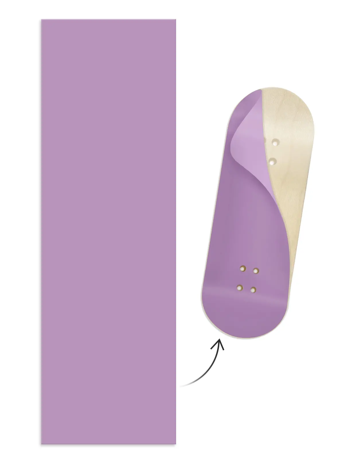 "Amethyst Colorway" Colorblock Fingerboard Deck Wrap - 35Mm X 110Mm 1