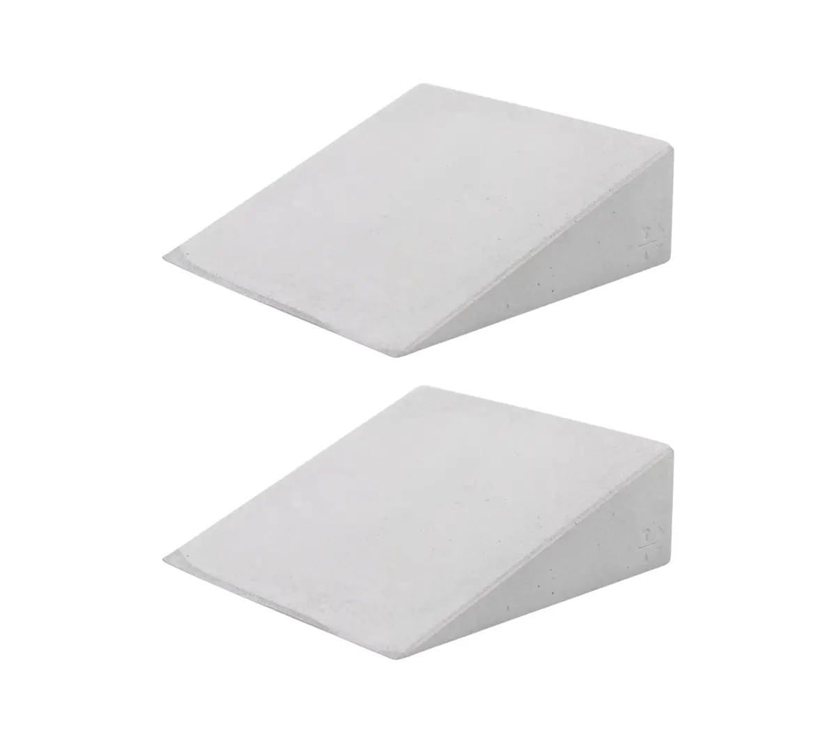 2Pk Monument Series Concrete Lowboy 1.0 Kicker Ramps, Small - 1 Inch Tall, 3 Inches Long - "Sterling Gray" Colorway 1