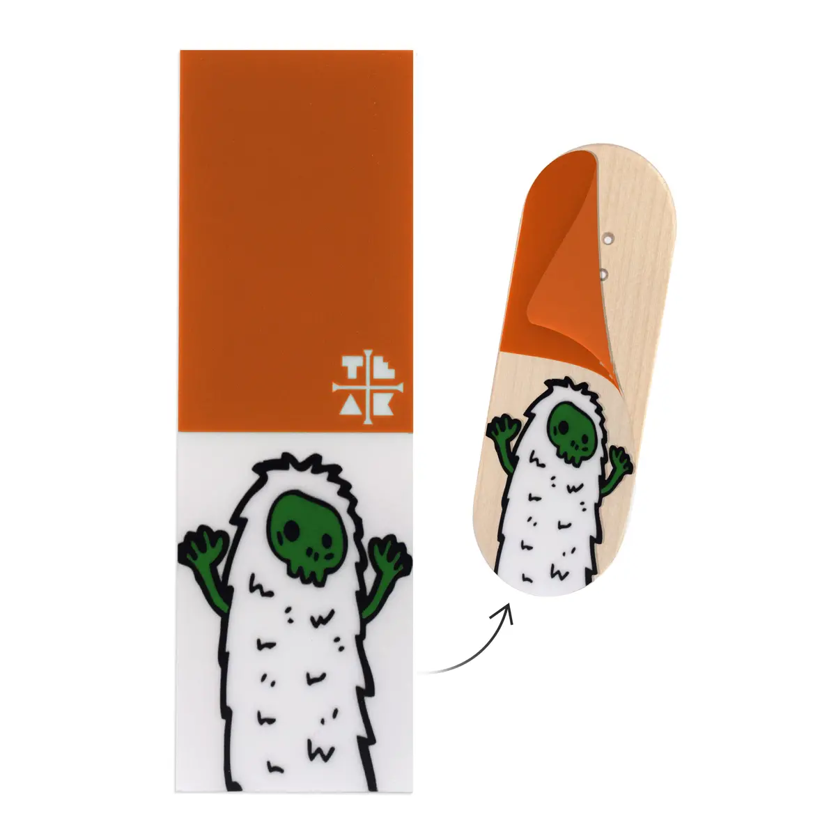"Spooky Yeti" Deck Graphic Wrap (Transparent Background) - 35Mm X 110Mm 1