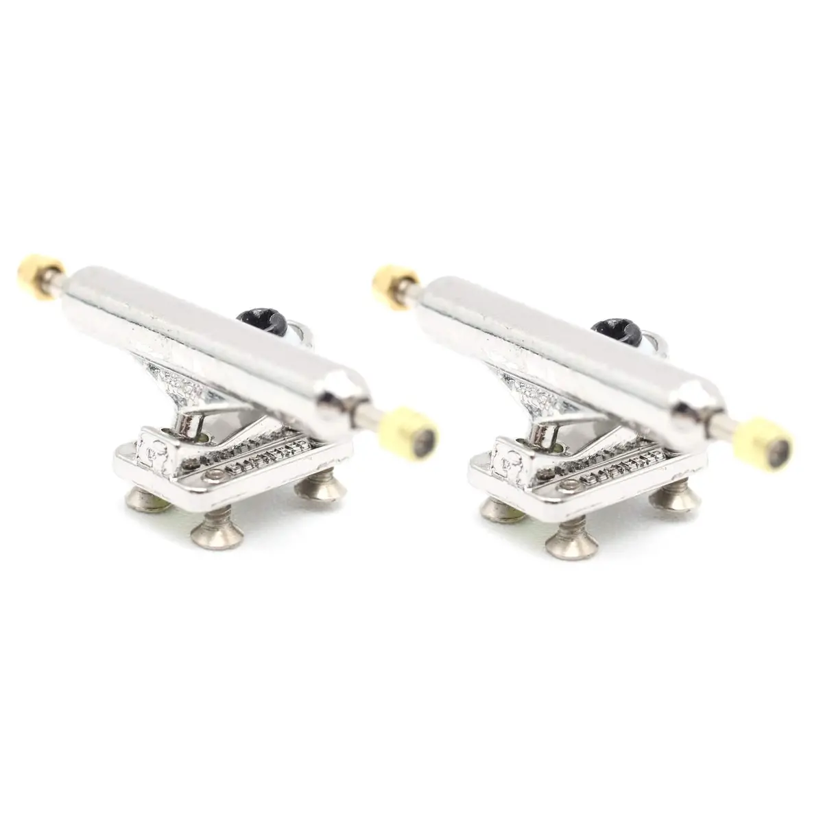 33Mm Professional Blistered Fingerboard Trucks - Silver Chrome 1