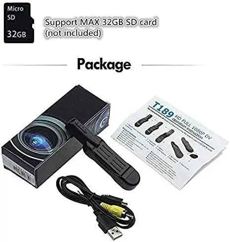 Camera Mini Portatil Escondida 1080P Casa/Escritorio/Class/Bicycle/Hiking - Novo 2