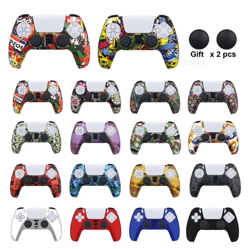 Capa Protetora Com 2 Grips Comando Ps5 - Novo 1