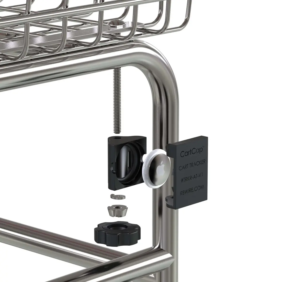 Cartcop Laundry Cart Tracking Mount, 4 Pack 1