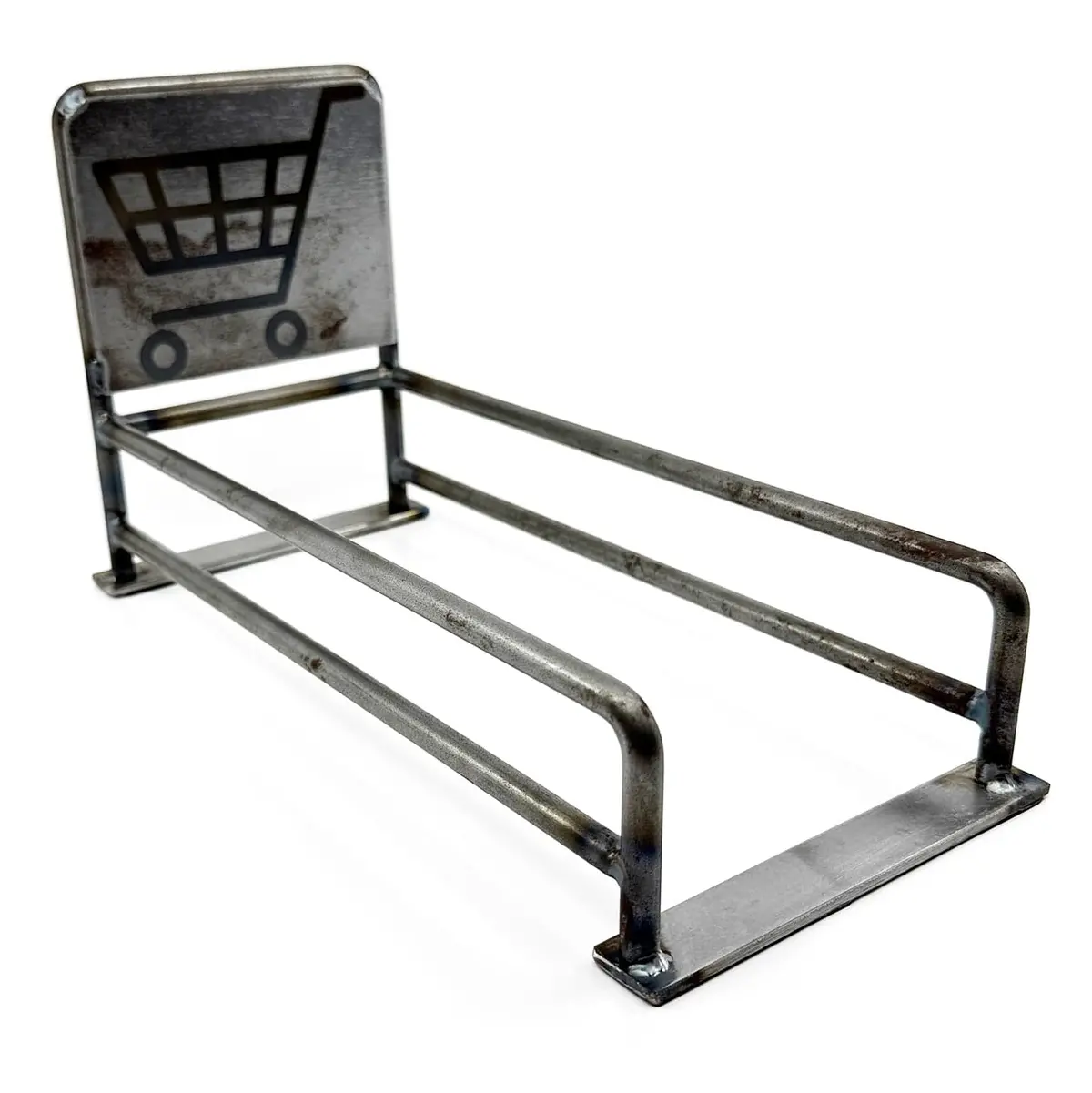 Grindright Shopping Cart Coral Fingerboard Rail - 10 Inches - Raw Steel Edition 1