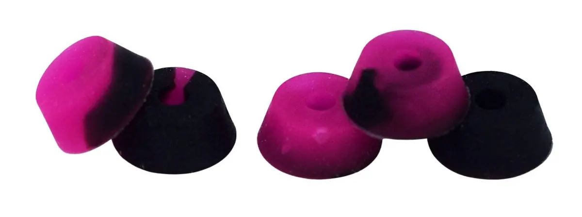 Bubble Bushings Pro Duro Series - Multiple Durometers - Pink And Black Swirl 1