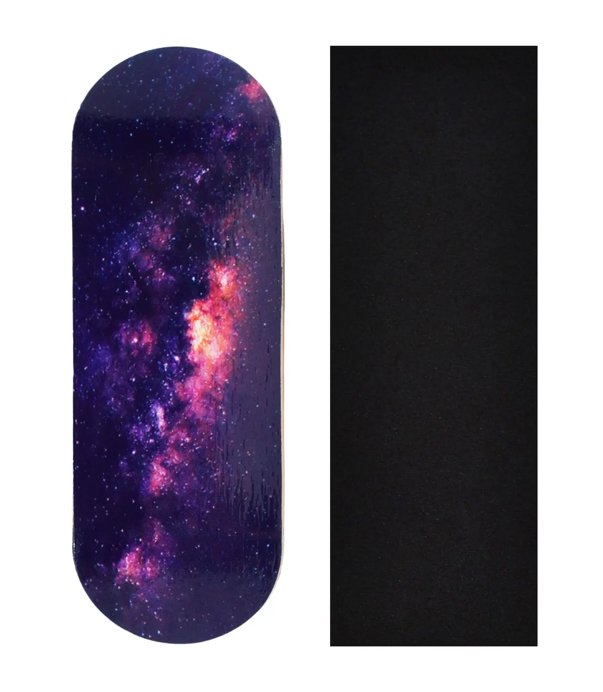 Heat Transfer Graphic Wooden Fingerboard Deck, "Galaxy" - 32Mm X 97Mm 1